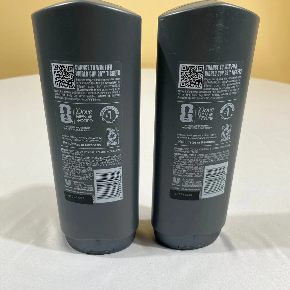 Dove Body Face Wash Men 18oz Moon Oasis FIFA World Cup 2026 Set of 2